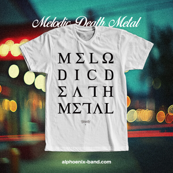 MELODIC DEATH METAL Tシャツ(白)サムネイル